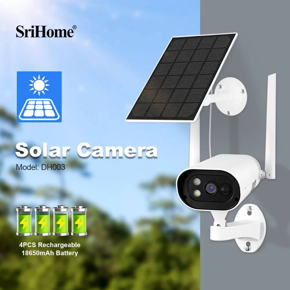 4MP Outdoor Solar Camera Wifi Waterproof  Wireless PIR Human Detection Color Nightvision Surveillance  CCTV Solar Cameras
