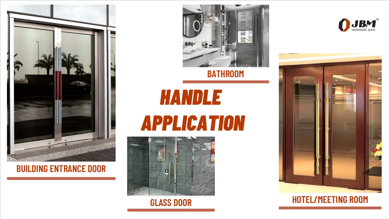 Antique Chrome Craft Pull Handle Aluminum And SUS Luxury Decor Large Hotel Solid Wood Door Handle