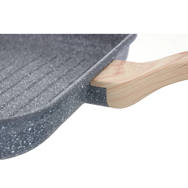 Высококачественная антипригарная квадратная сковорода для барбекю и гриля с мраморным покрытием