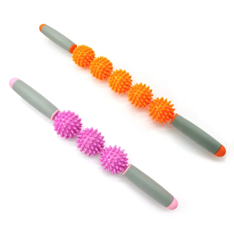 Fitness Body Relaxing Foam Roller Yoga Therapy Massage Stick Spiny Ball