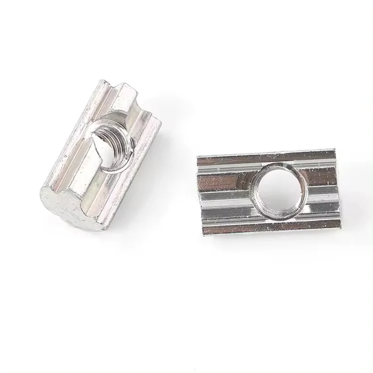 40*40mm Aluminium  T-nut M8 Threaded Self-Aligning Slide-in T-Slot Nut for solar panel mounting
