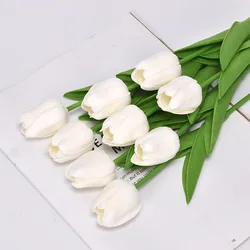 Mini PU white Tulip artificial flowers
