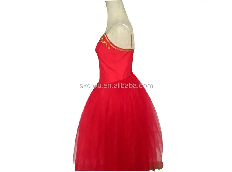 New Red Professional ballet tutu long dress for women performance dancer wear tulle dress tutu dresses for girls  .New--36