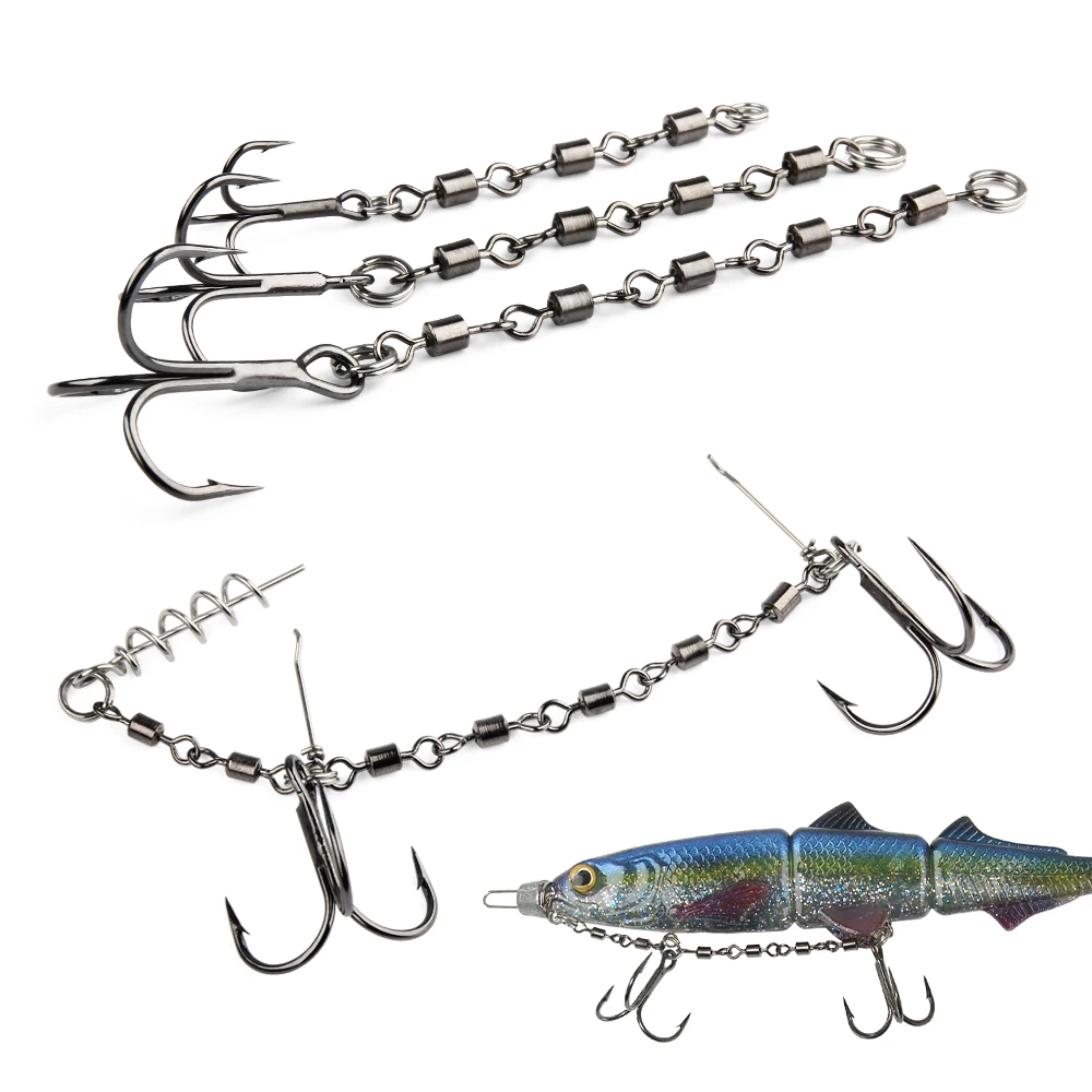 Spinpoler Five Four Three Joint Rolling Swivel With Nice Snap Fishing Accessories Connector For Lure Fishhook Fishing Tackle