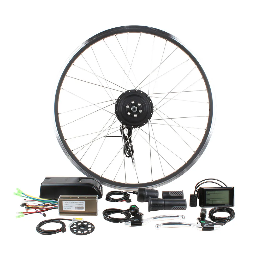 High Quality 350w Gear Hub Motor Electric Bike Conversion Kit Rear And Front Wheel With 100-142mm Frame Dropout For Bicycle