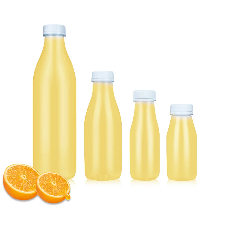 Empty Clear 1 lt Plastic Milk Bottle 200ml 250ml 500ml 1 liter Bottle Biodegradable Disposable PLA Plastic Bottles