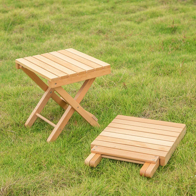 Outdoor Tables Solid Wooden Camping Folding Tables Garden Square Travel Portable Table And Chairs Set
