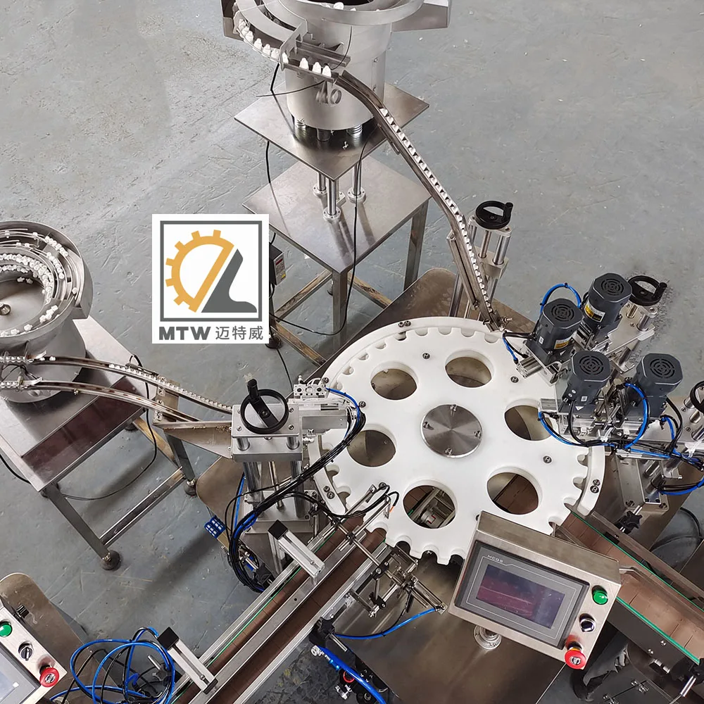 MTW four heads perfume vacuum bottle magnetic pump liquid filling machine