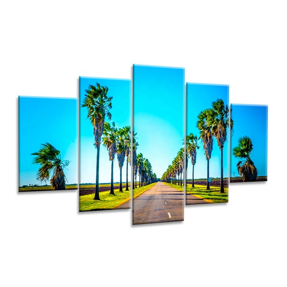 Hot sale modern abstract canvas art print 5 bedroom landscape landscape painting mural bedroom