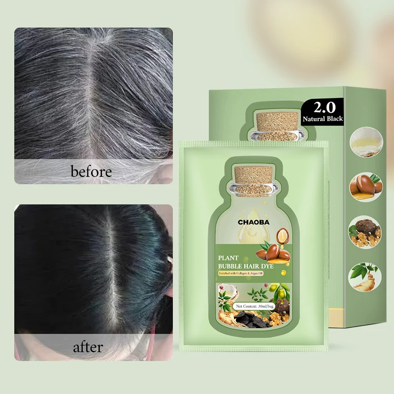 Hot Sale Colorful Hair Dye Shampoo ammonia and ppd free black hair color shampoo