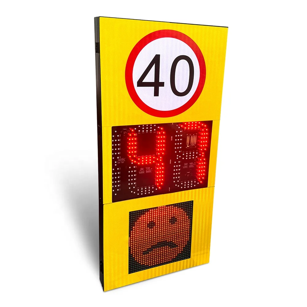 radar feedback sign / 2 and half digit with face light speed radar limit sign Hot sales the Middle East