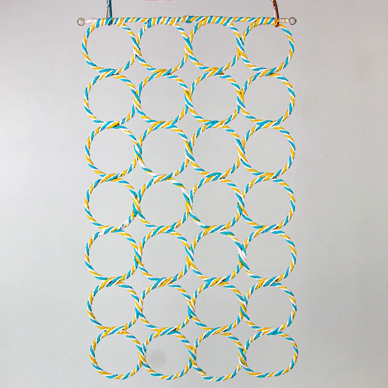 Perches for Birds 28 Rings Parrot Bird Stand Playground Folded Bird Toys Accessory for Budgies Cockatiels