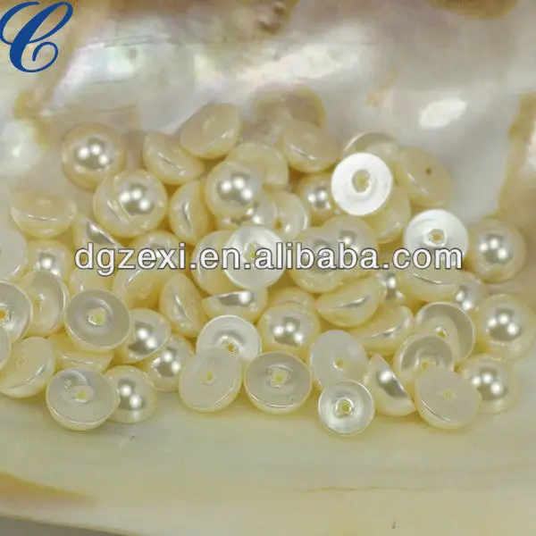 Loose Ivory Flat Back Round Pearl Bead for Making Jewelry
