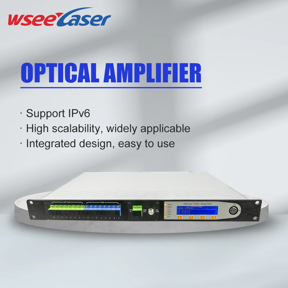 Modular design CATV PON 1550nm EDFA with WDM high power 8ports 22 23 dbm EYDFA EDFA