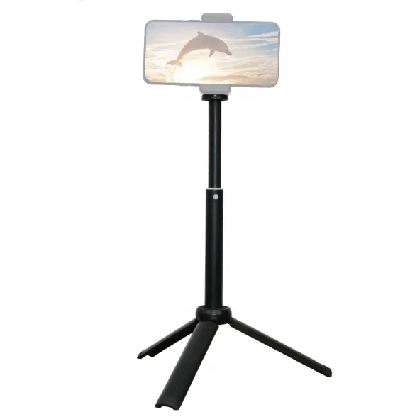 Kaliou A079 adjustable height desktop tripod with 1/4 screw  ABS plastic pink and black for phone holder  table storage tripod