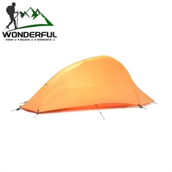 Upgraded Breathable 2 Person Aluminum Pole Nylon Double Layers Ultra Light Waterproof Outdoor Travel Hiking Camping Tent