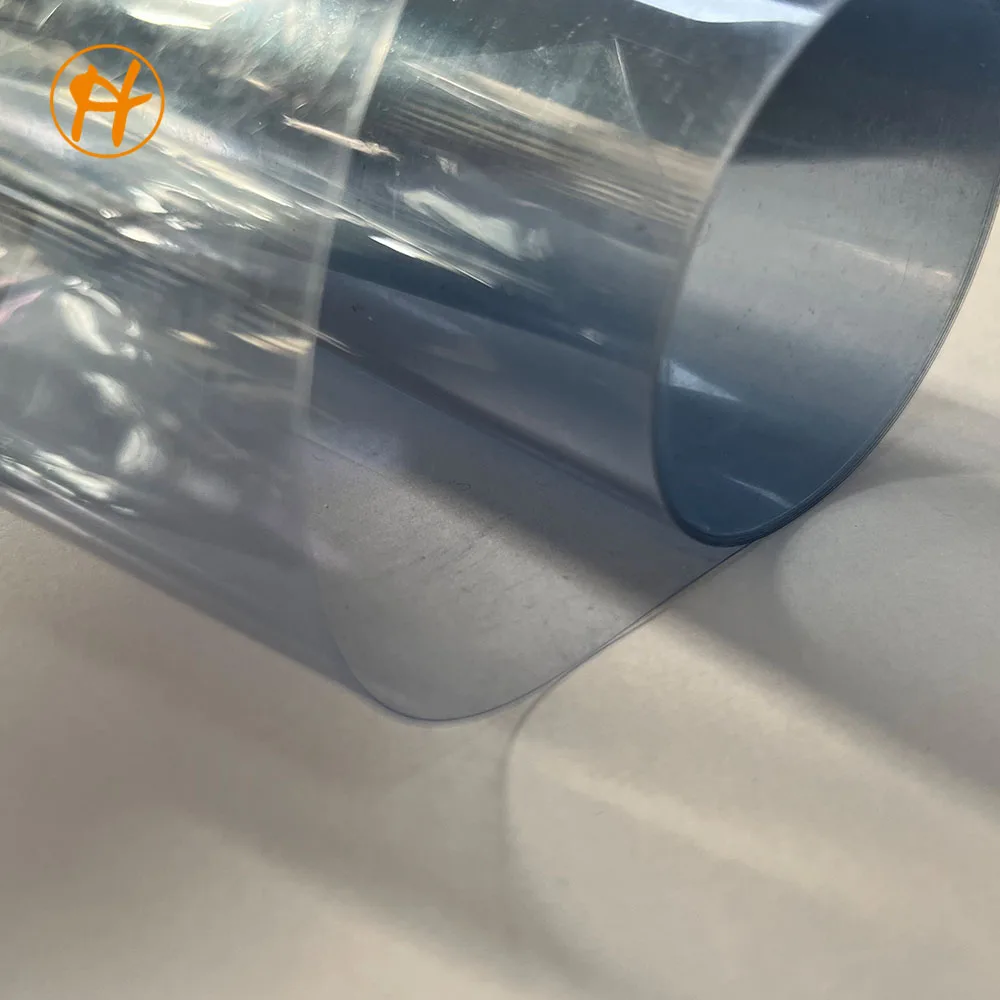 350 micron blue tint transparent clear rigid pvc blister sheet packing film pvc rolls for thermoforming