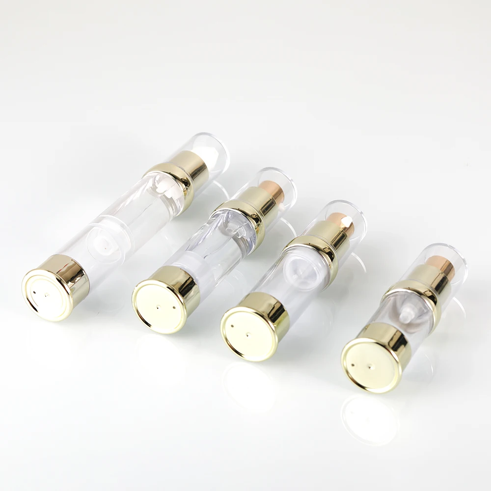 
empty plastic cosmetics packaging airless bottle 10ml 15ml 20ml 