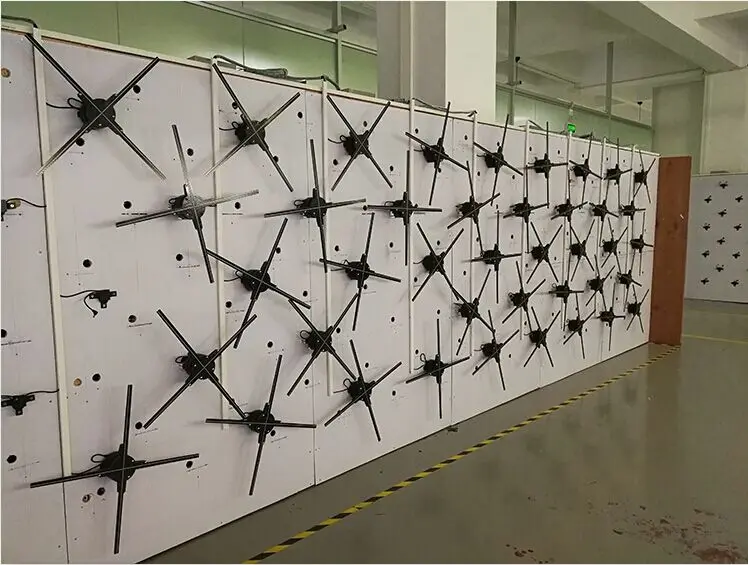  2020 Новый 65 см 3x3 шт. стена 155 3d Голограмма рекламный голографический дисплей вентилятор голограмма