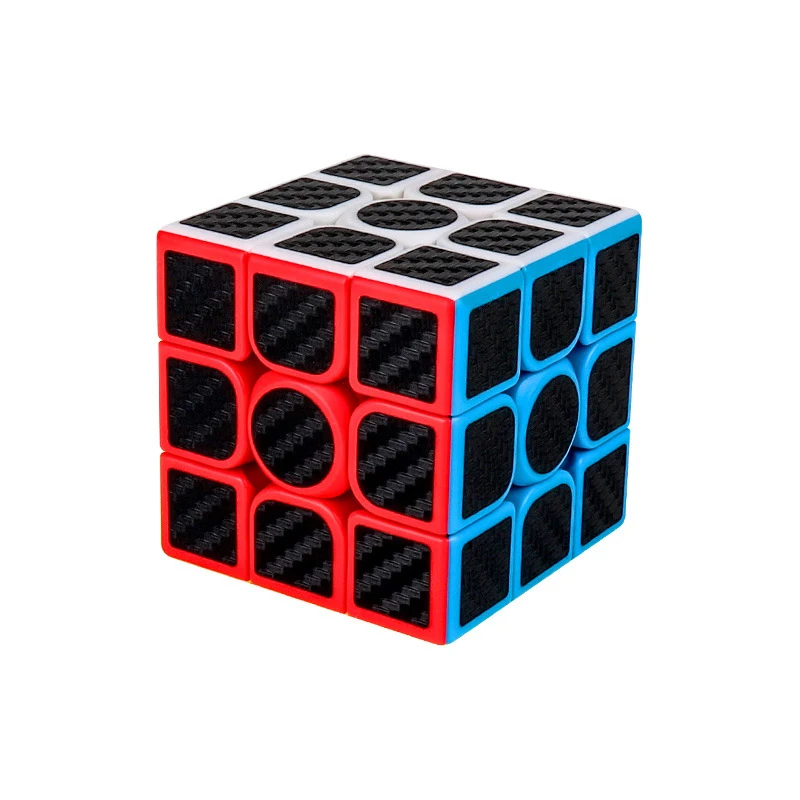 Speed Cube Carbon Fiber Sticker Smooth Magic Cube Puzzles 3x3 Magic Cube Puzzles Brain Teaser Toys for Kids