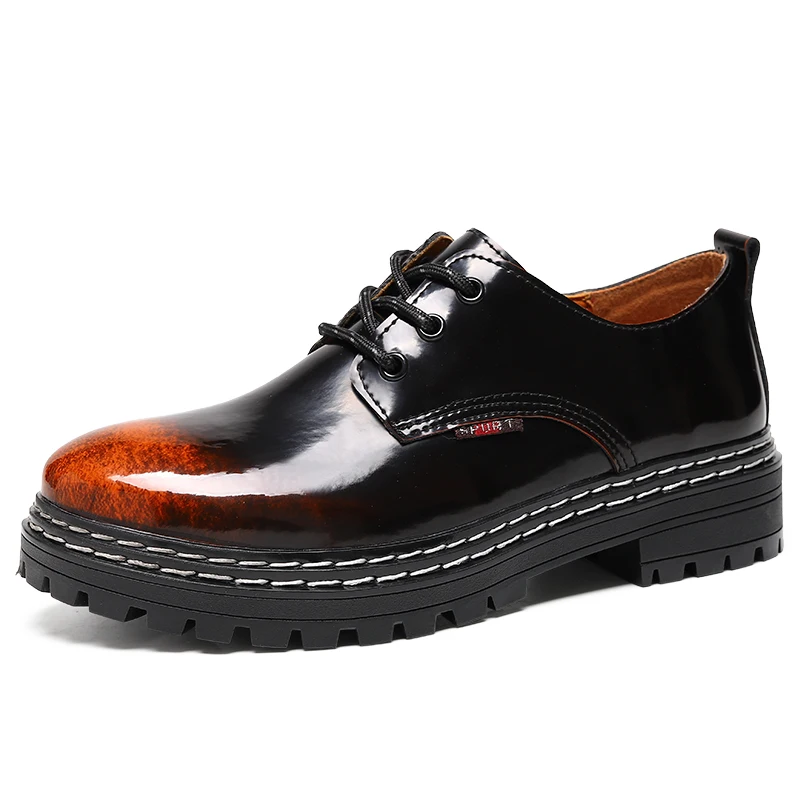 New Design High Quality Fashion Height Increasing Genuine Leather Shoes For Men