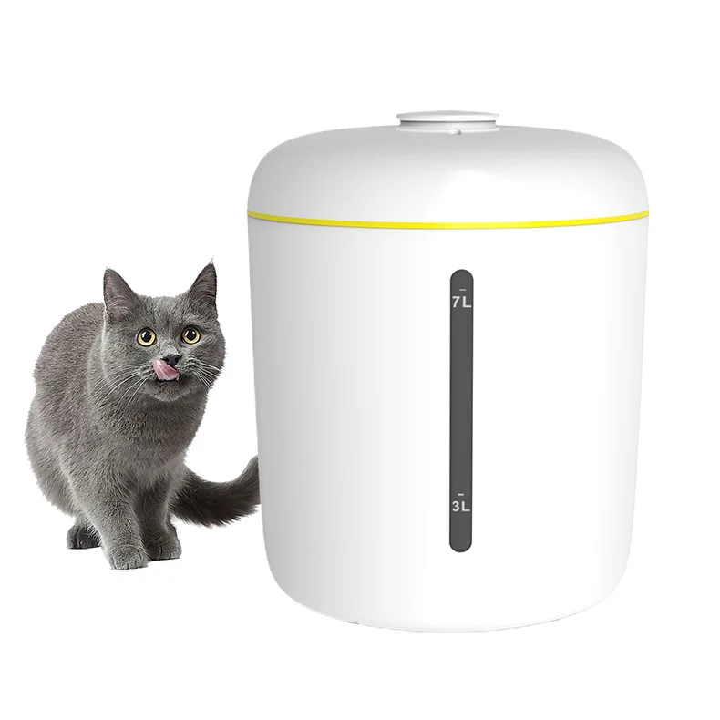 Portable Pet Dry Food Storage Freshness Real-time Vacuum Status with Measuring Cup for pet food Viewable Window 7L White