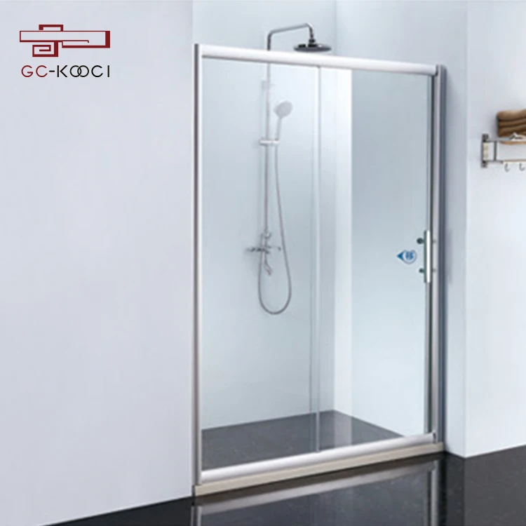 Steel Material Frame Sliding Glass Door Bathroom Toilet Shower Partition