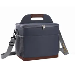 Custom logo waterproof shoulder large 9 litre lunch cooler portable cooler lunch box bag for adults