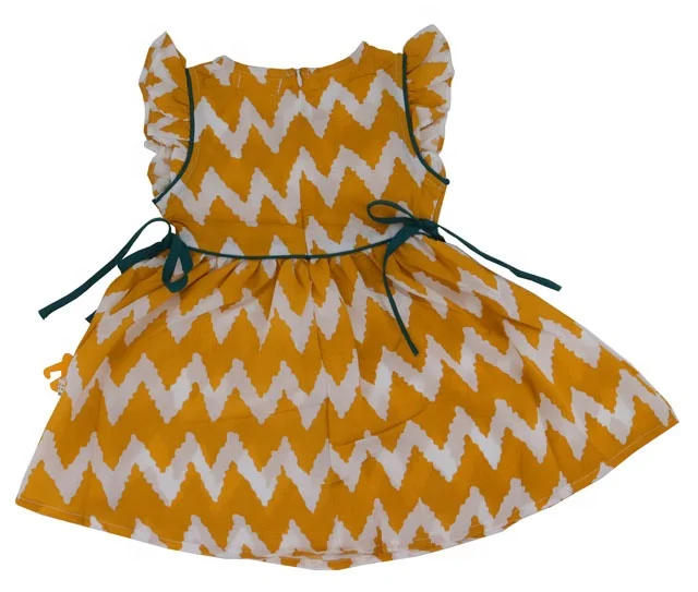 
children clothes girls dresses casual clothing Wavy stripes baby girl dress with high waist flower dress 