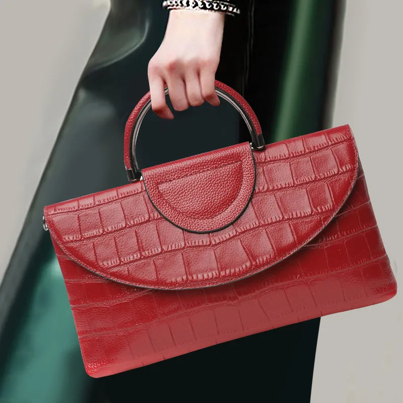 WESTAL handbags top handle genuine leather clutch bag women fashion chain shoulder bags women handbags ladies luxury