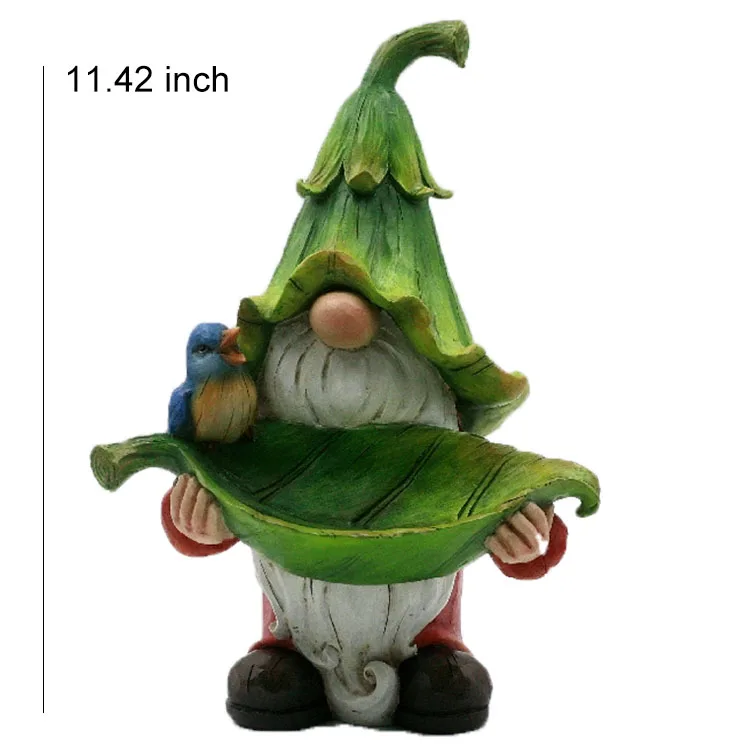  Wholesale Resin Garden Gnome Product Statue Bird Bath And Water Feeder Decor Outdoor