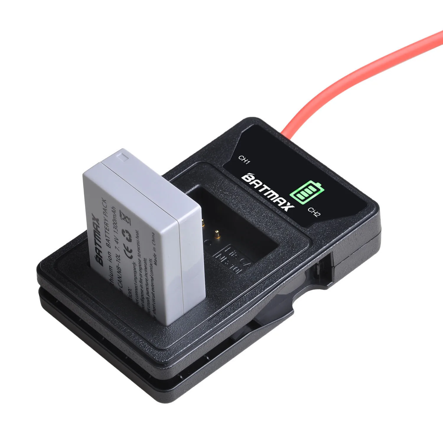 Batmax NB-10L Replacement Battery and USB Dual Charger for Canon SX40HS SX50 PowerShot SX40 HS SX50 HS SX60 HS