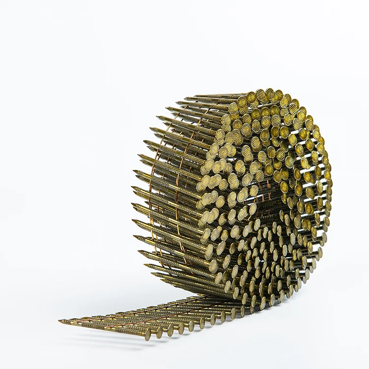 Wooden Pallets Screw Shank Iron Coiled NailsQ235Steel Screw Framing Coil Nails