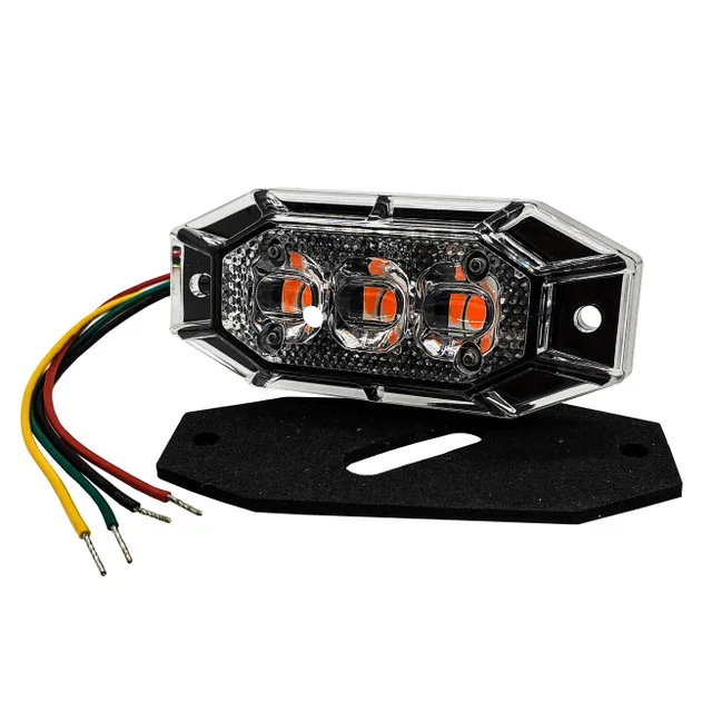 LED Mini Grille Strobe Light Head Emergency Amber Hazard Warning Lights