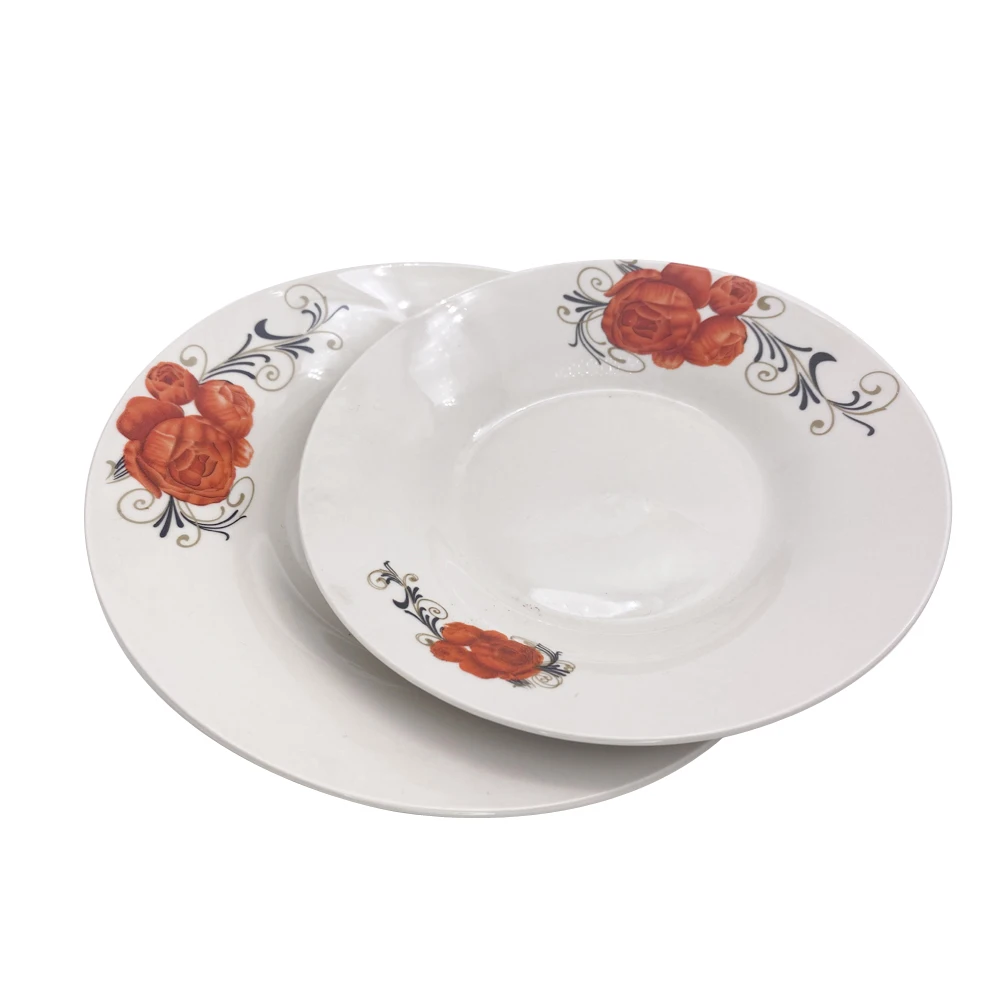 Factory Factory White Porcelain Plain Plate Fine Porcelain China Soup Plate Deal Salad Bowl For Africa South America