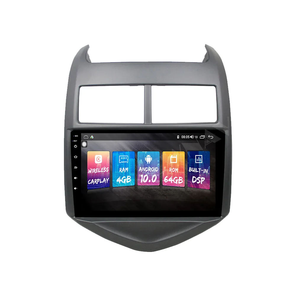 DSP Android10.0 64G Car GPS Navigation DVD player Multimedia For Chevrolet Chevy Aveo Sonic 2011-2016 head unit 2din AUTO radio