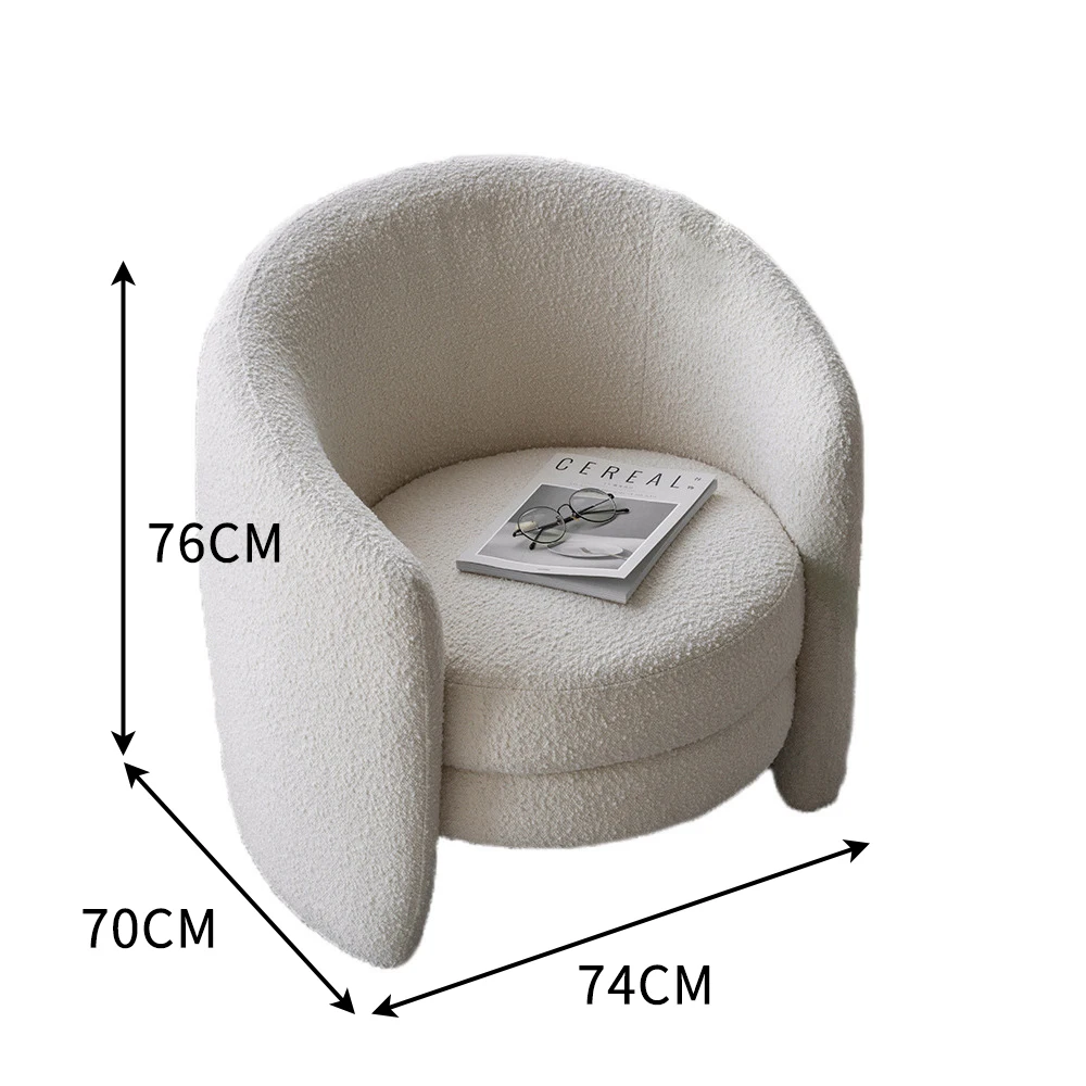 Factory Direct Sales Fashion Accent Lamb Cashmere Chairs Furniture Modern Luxury Living Room Leisure Chair