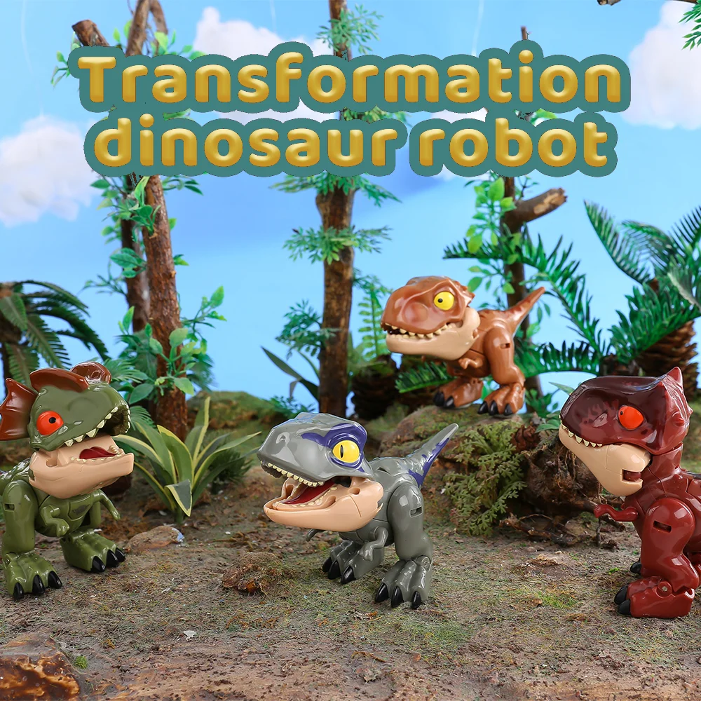 Мультфильм динозавр Морфинг Робот Детская развивающая игрушка