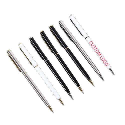BSBH 2024 New Trend Luxury Ballpoint Pen Business Metal Slim Logo Pen Custom Gifts Office Advertising Metal Ballpoint Pens
