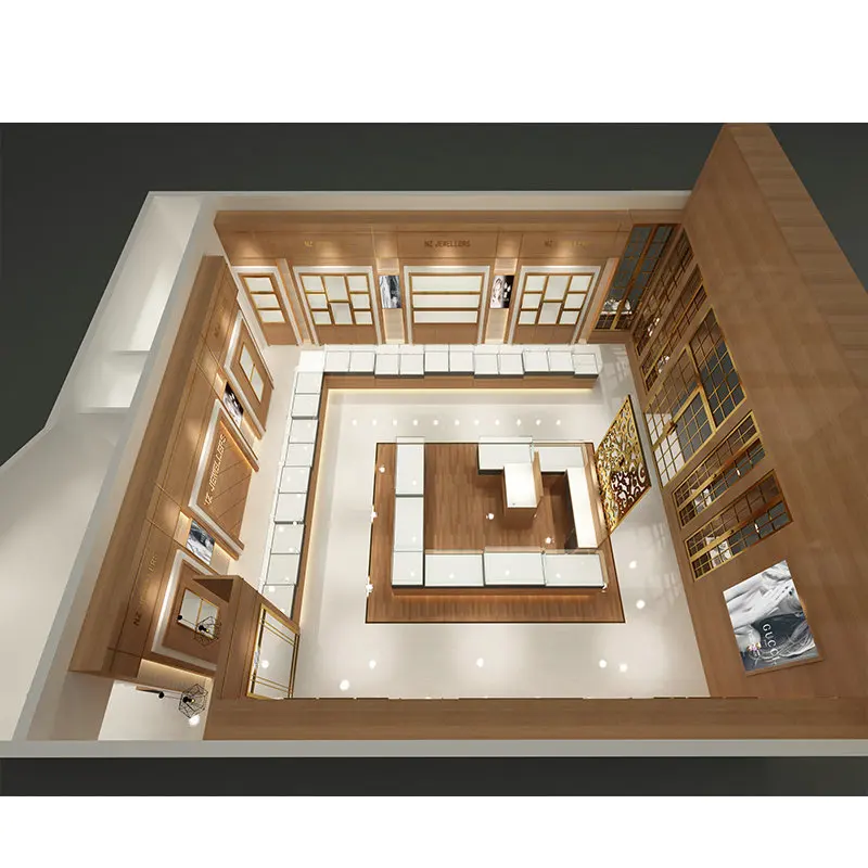 Funroad Fashion modern jewelry shop display showcase for shop interior design