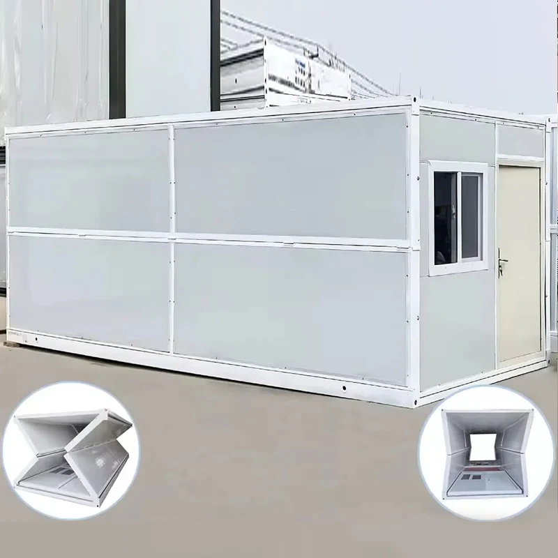 Factory Price Folding Small Container Home Office Folding Modular Home 20ft Folding Container House Made In China