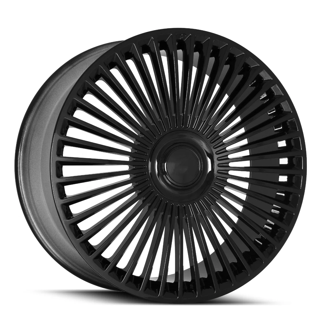 gloss black 24*10 24x9 customized 6*139.7 car forged wheels for Cadillac escalade ,rollsroyce ,rangerover with floating logo