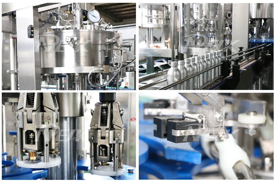 Small bottle carbonated drinks 3 in 1 filling production line