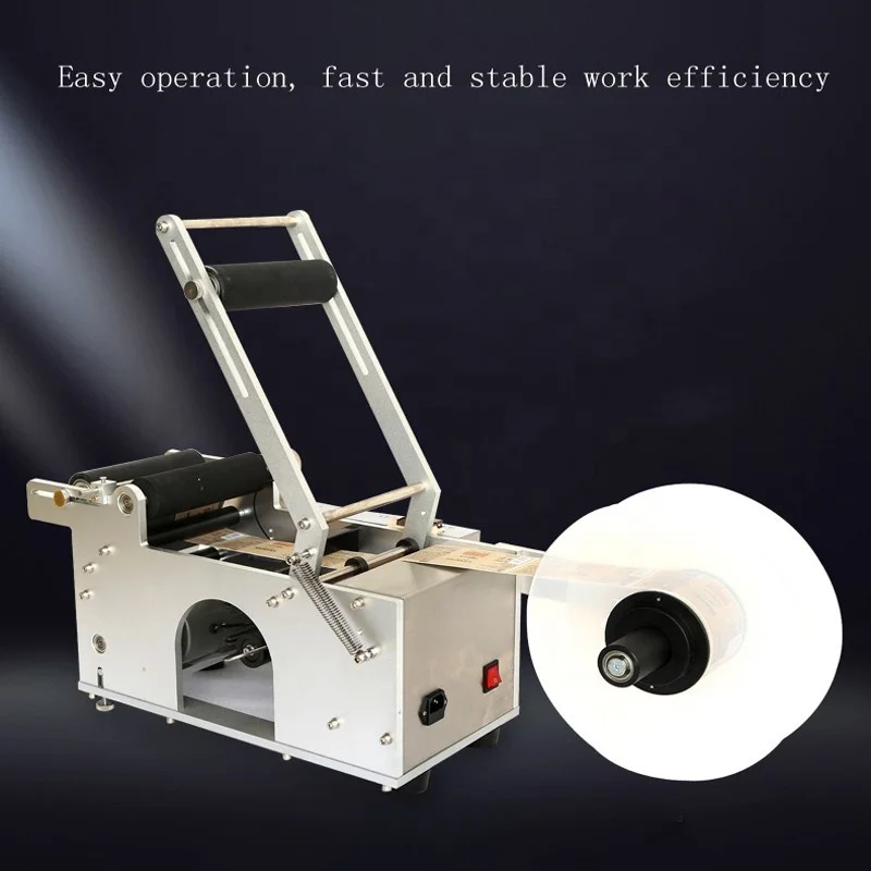 Semi Automatic Labeling Machine Label Applicator Printer PET Plastic Bottle Date Coder Label Dispenser Machine