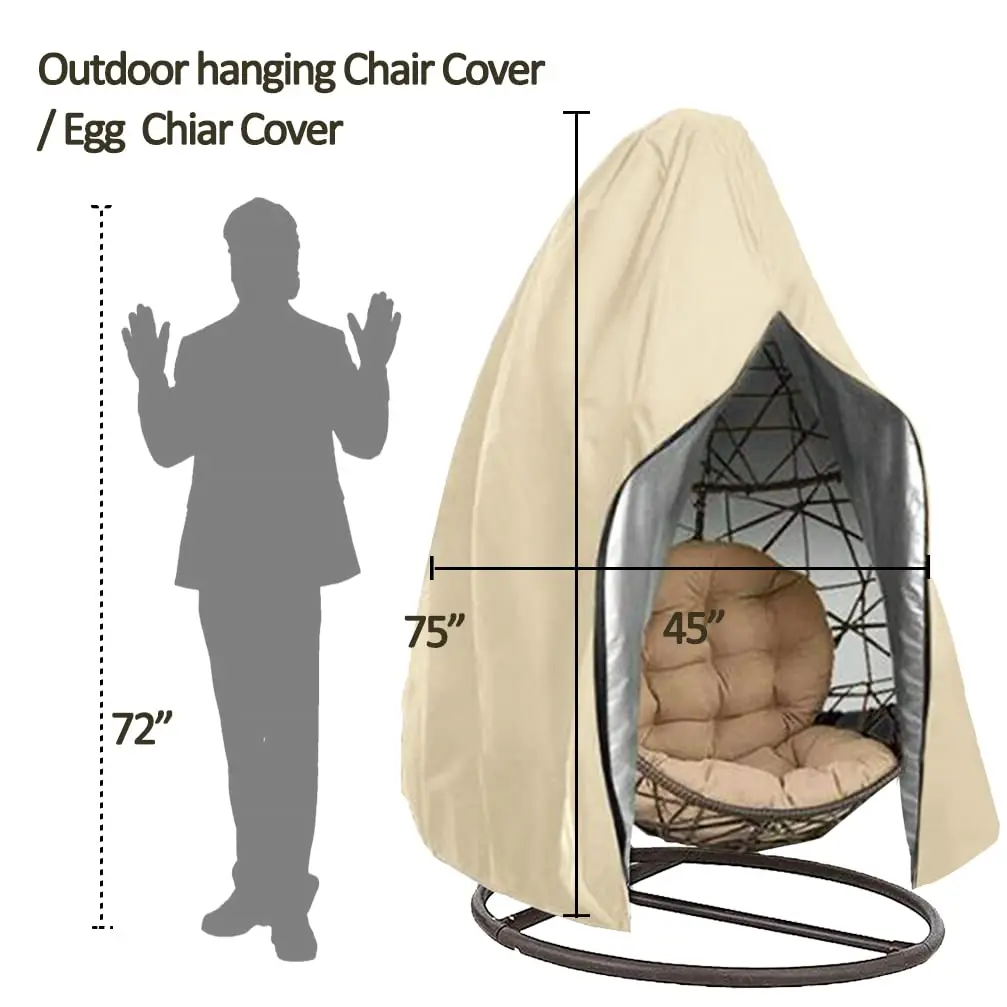 Stand Egg Outdoor Patio Furniture Swing Chair Waterproof Cover Custom Egg Hanging Chair Cover