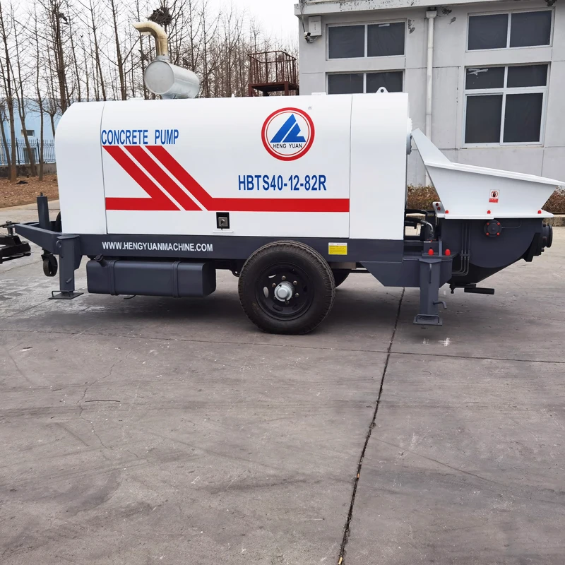 Electric And Diesel Motor Concrete Pump Hengyuan HBTS40-80 M3/H Concrete Pump Machine