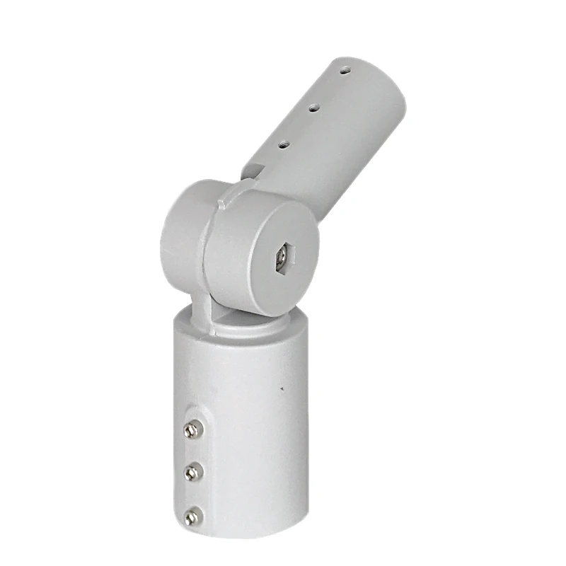 Die casting aluminium silvery black 40mm 50mm 60mm 80mm angular adjustment solar  Street light lamp top pole mounting brackets