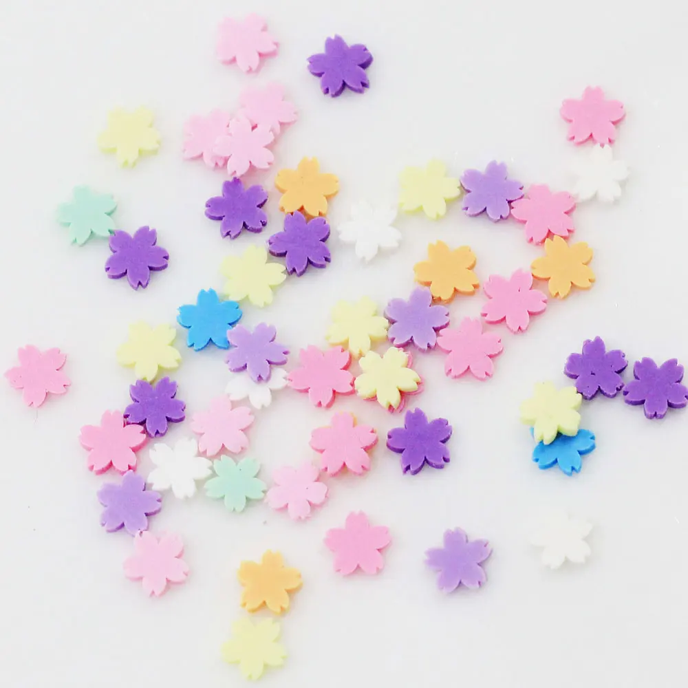 Полимерная Горячая мягкая глина, цветные цветы, крошечные милые частицы грязи, цветущие вишни, ломтик для самостоятельного изготовления