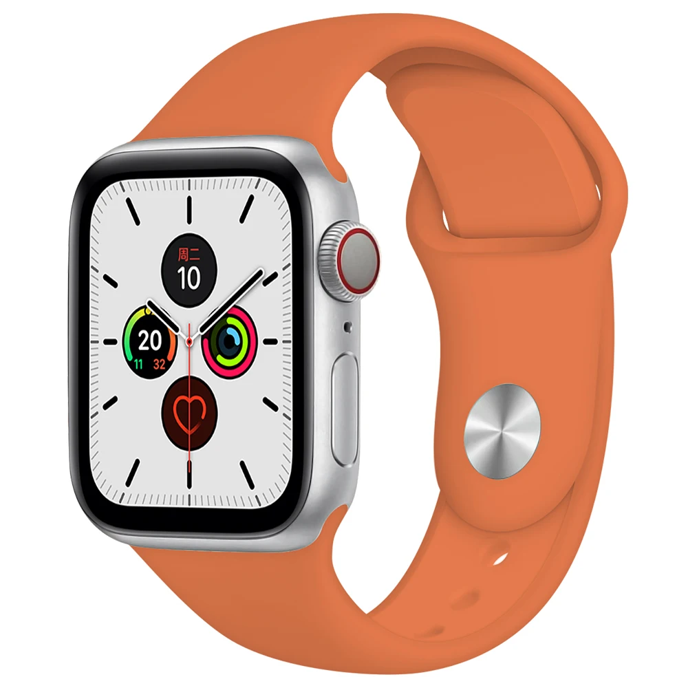 Новое поступление Amazon для Apple Watch Series 654321 спортивный сменный ремешок мягкий силиконовый ремешок для Apple Watch