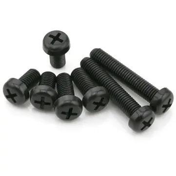 M2 M3 M4 M5 M6  flat pan head white black nylon plastic screw